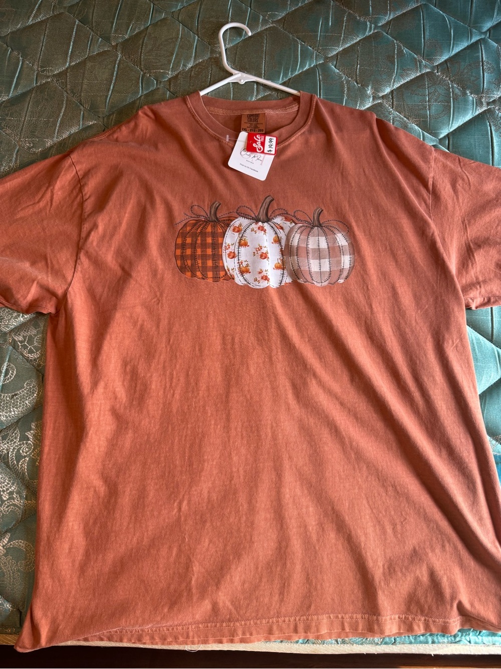 Kids Pumpkin Graphic Tee - Rust Orange